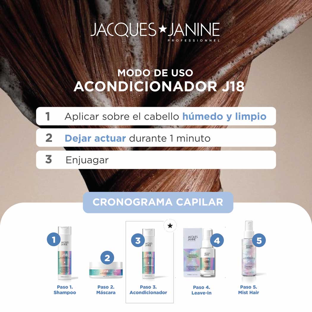 Acondicionador Restaurador y Suavizante J18 Jacques Janine 240ml