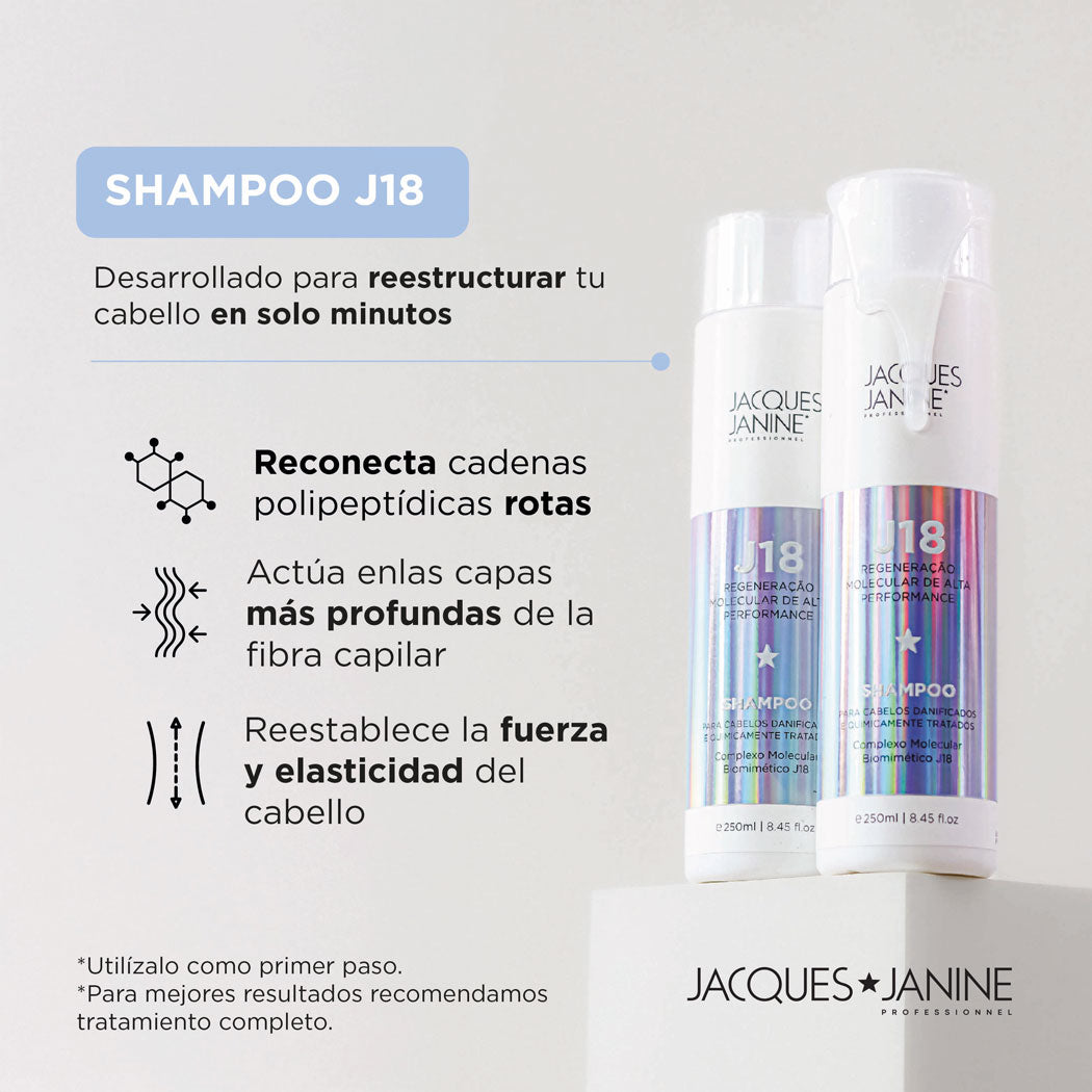 Shampoo Reparación Molecular y Fuerza J18 Jacques Janine 250ml