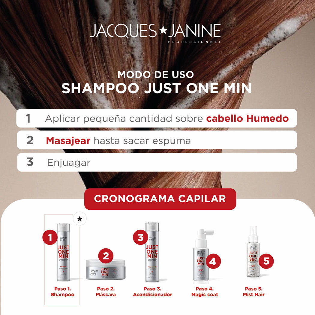 Shampoo Restaurador y Protector Just One Minute Jacques Janine 300ml