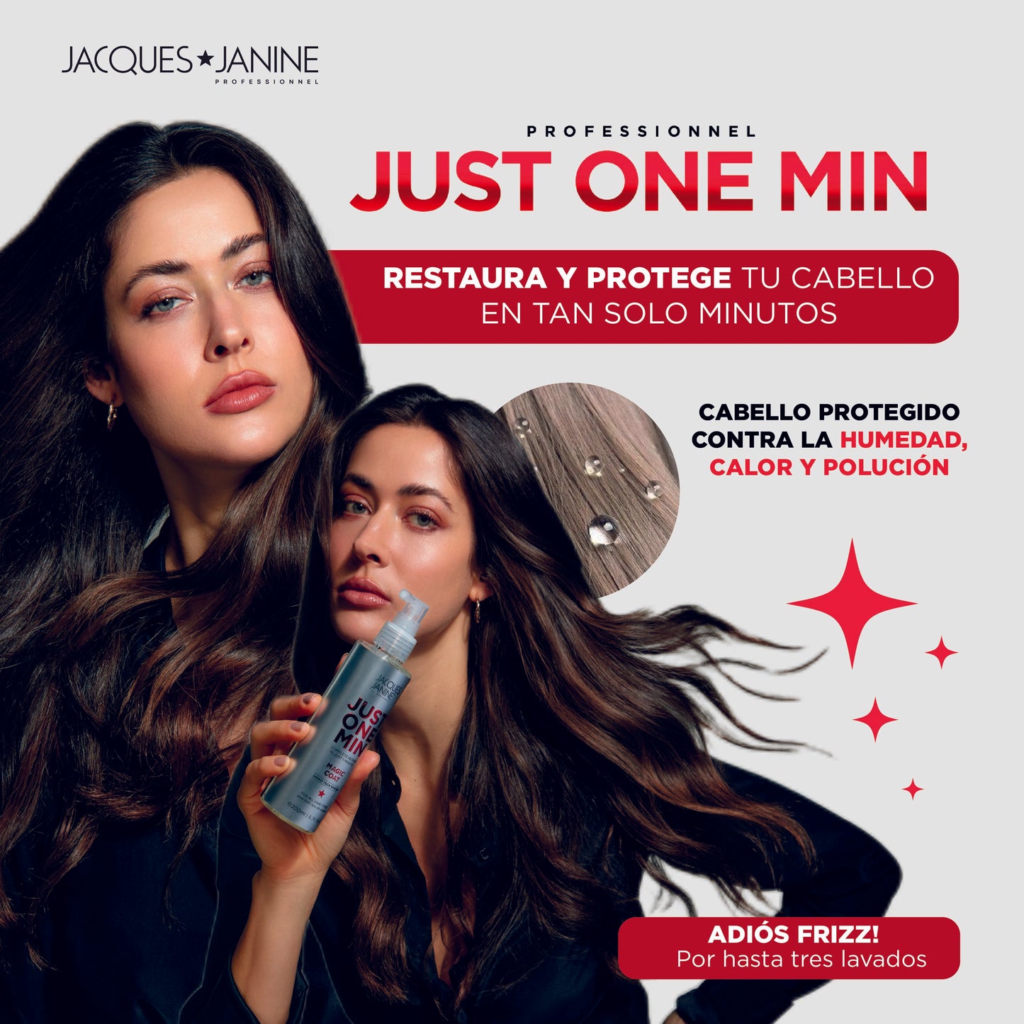 Magic Coat Jacques Janine Just One Min 120ml Tratamiento Capilar Premium para Brillo y Protección Intensa