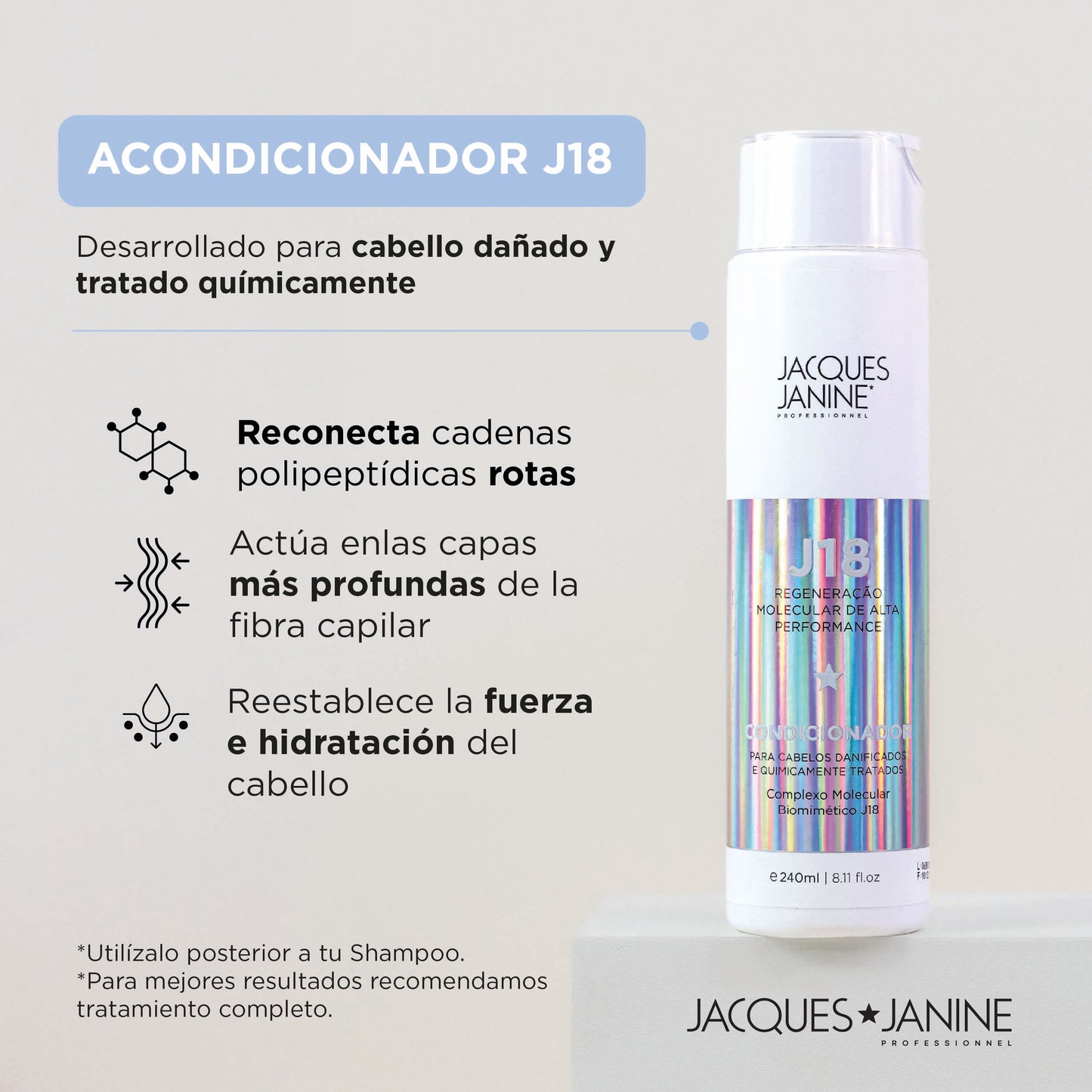 Rutina Regeneración Molecular Intensiva J18 de Jacques Janine