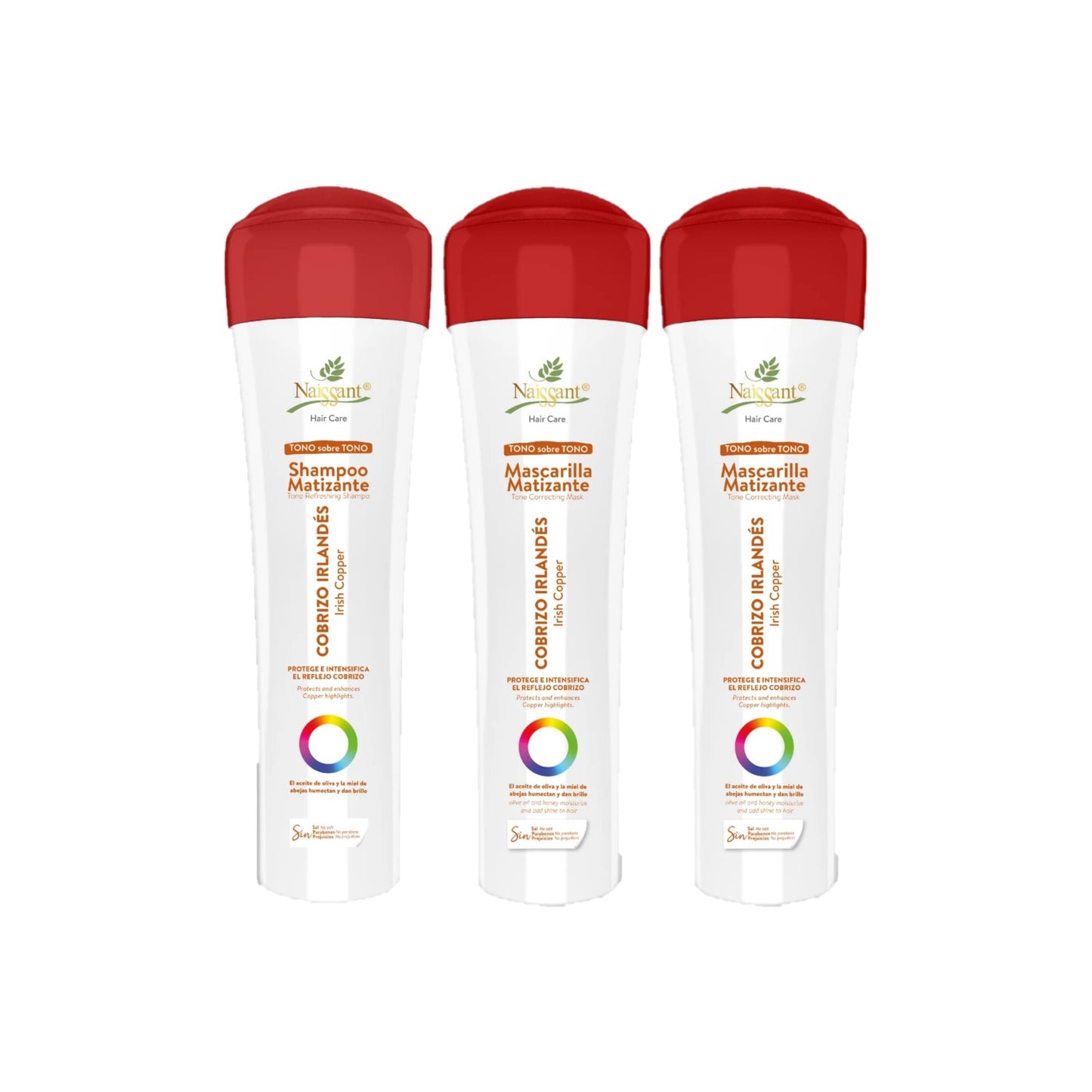 Tratamineto Matizante Naissant Cobrizo 1 Shampoo +2 Mascarillas
