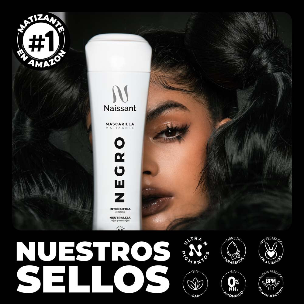 Shampoo Matizador Negro Naissant para Cabello Negro Intenso 300ml