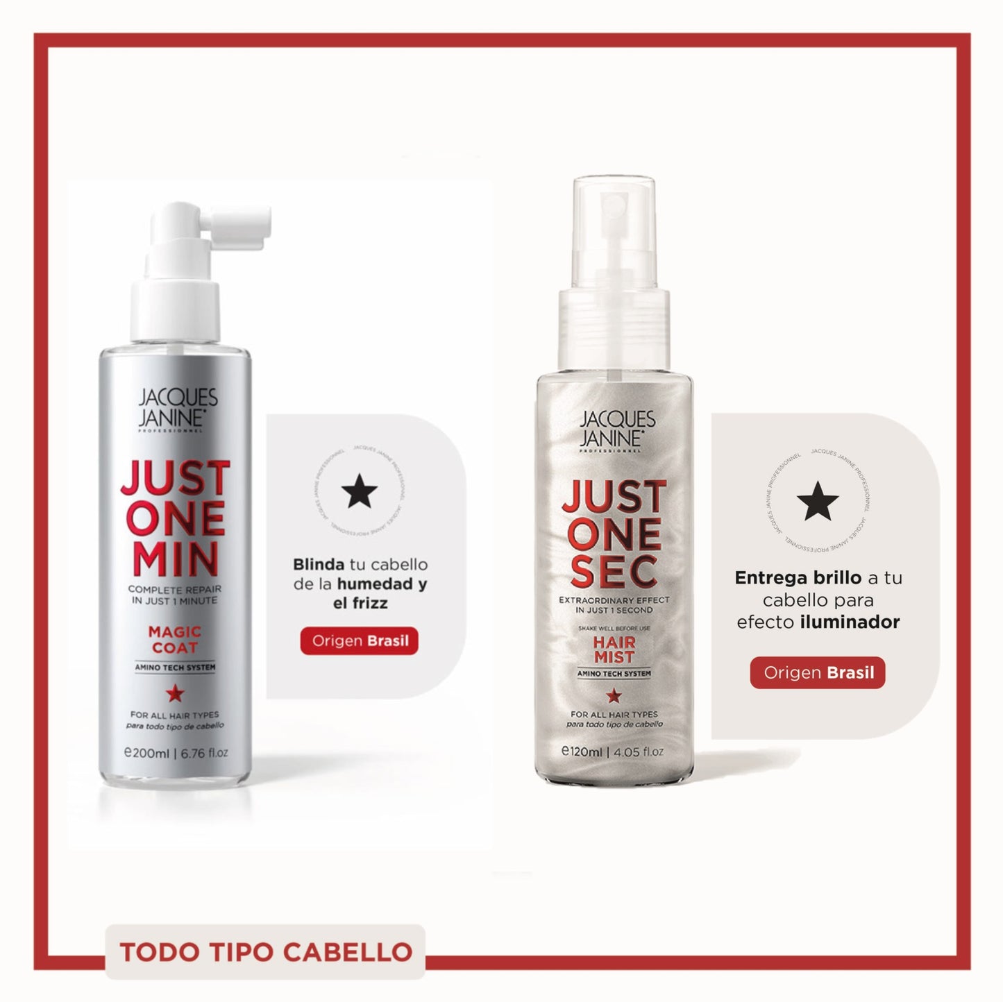 Pack Brillo Extremo y Control Frizz Just One Min Jacques Janine