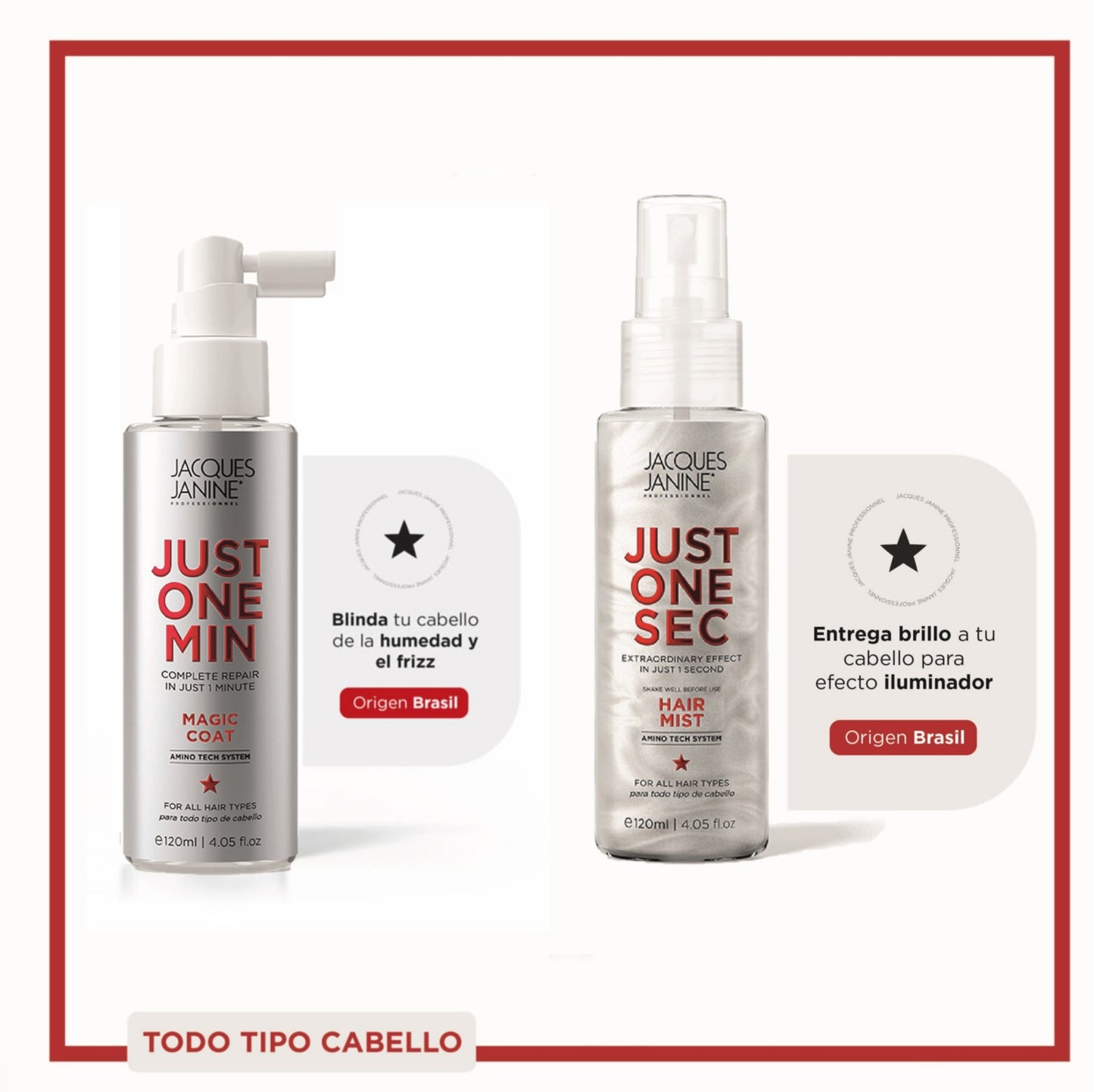 Pack Brillo Extremo y Control Frizz Just One Min Jacques Janine