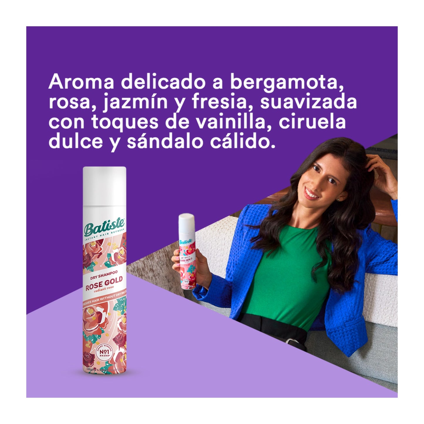 Shampoo en Seco Pack Batiste Rose Gold + Cherry 200ml