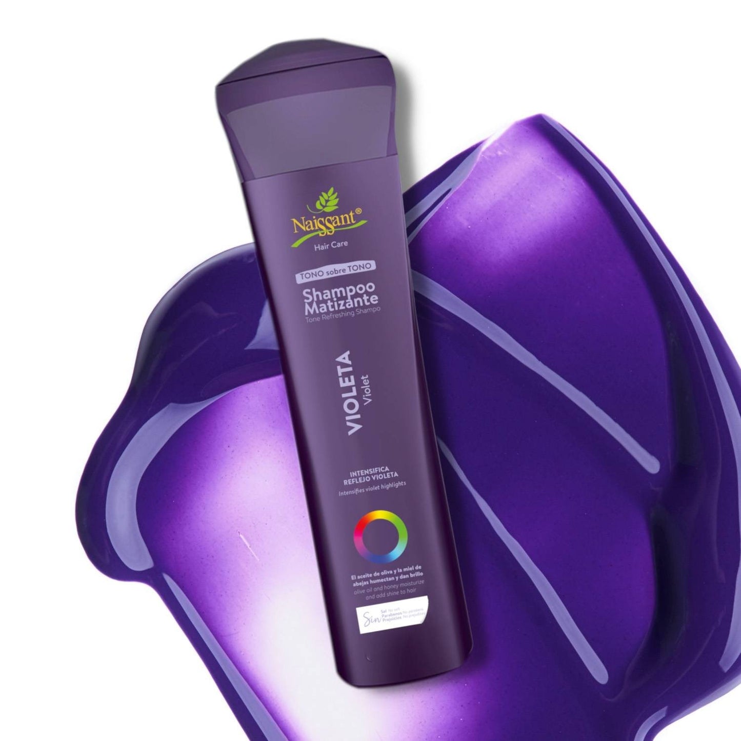 Tratamiento Capilar 2 Mascarillas + 1 Shampoo matizador Violeta Naissant para Mantener Color Borgoña con mayor intensidad y brillo 300ml c/u