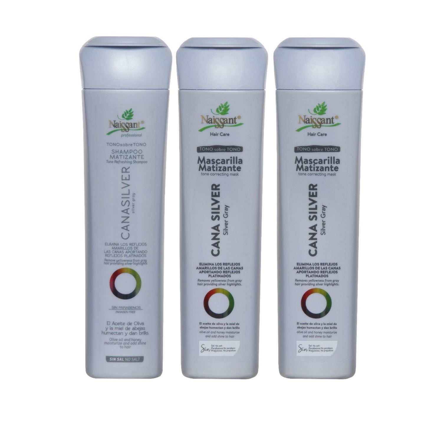 Tratamineto Matizante Naissant Rubios Claros 1 Shampoo + 2 Mascarillas