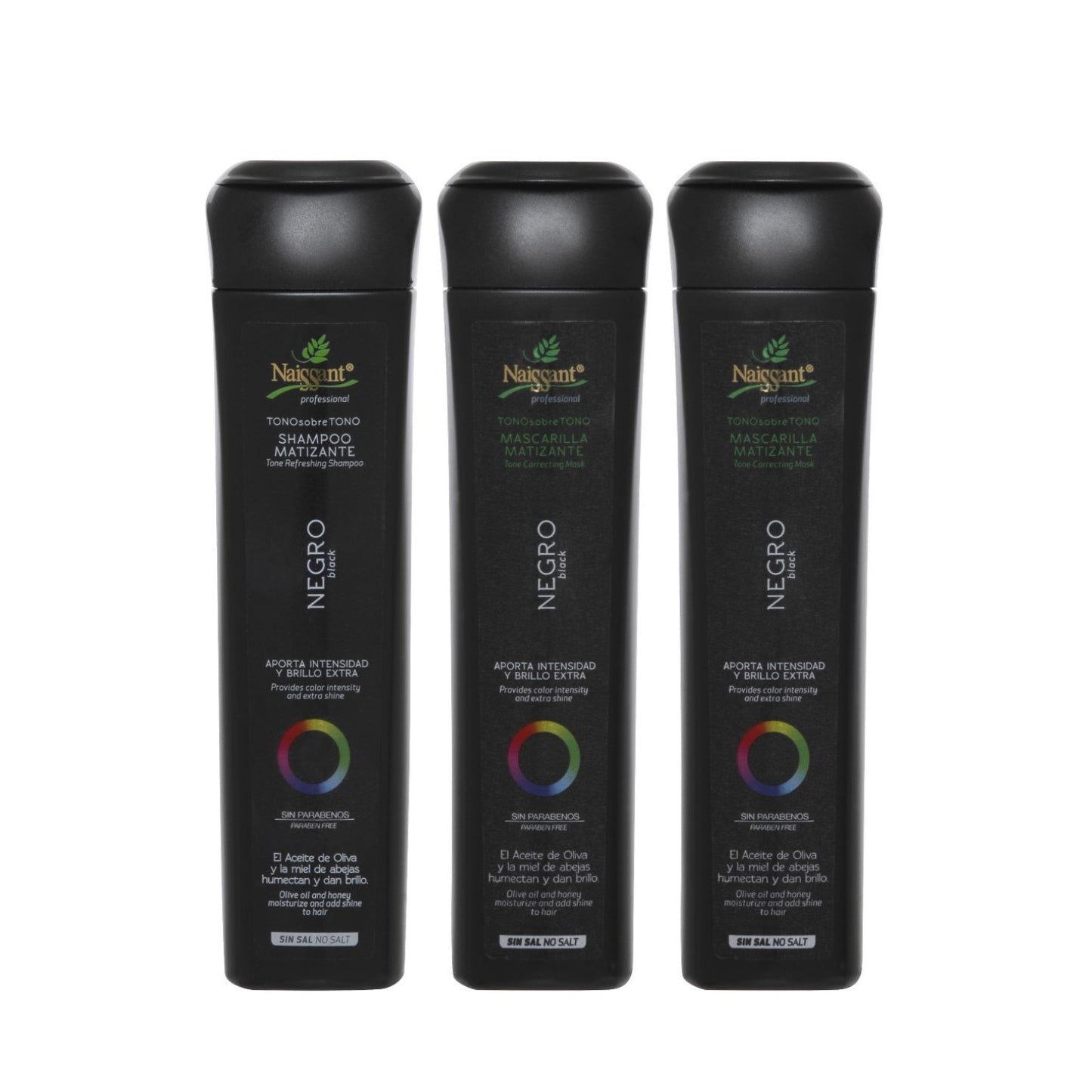 Tartamiento Matizante Naissant Negro 1 Shampoo + 2 Mascarillas