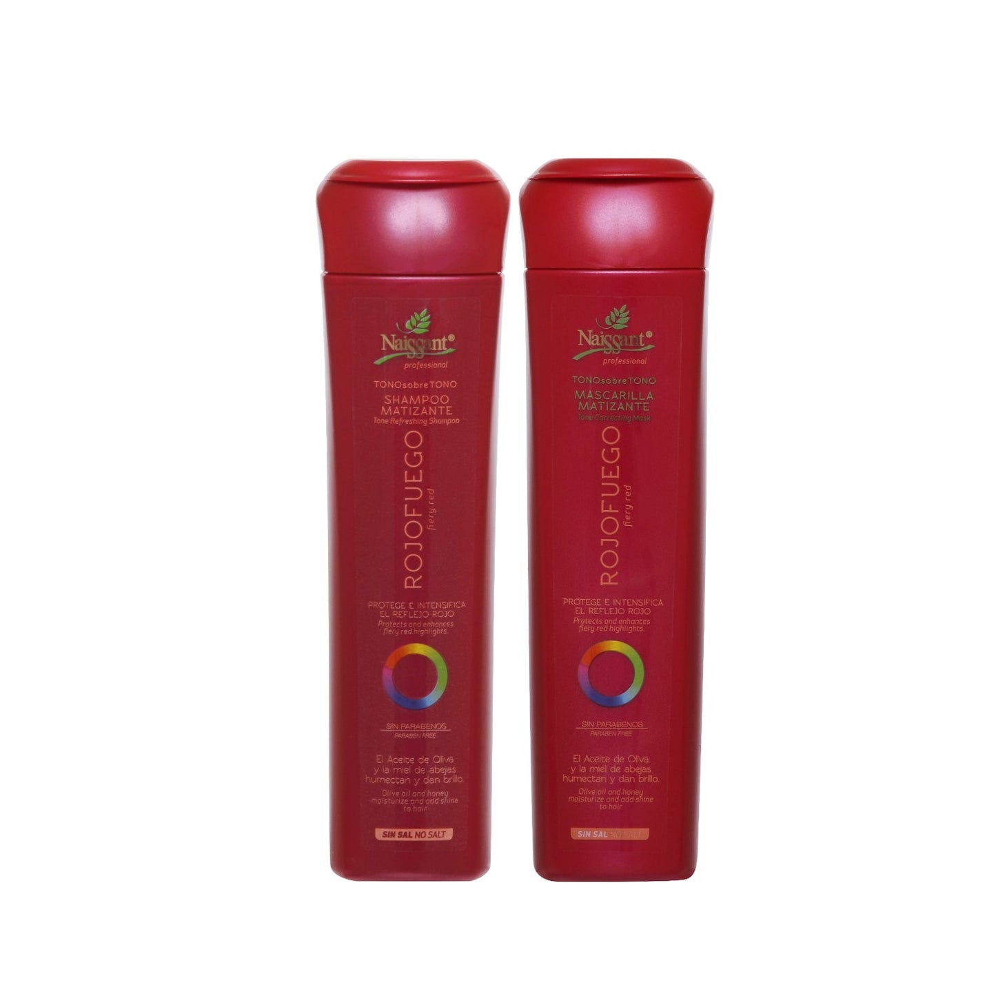 Tratamineto Matizante Naissant Rojo Fuego Shampoo + Mascarilla