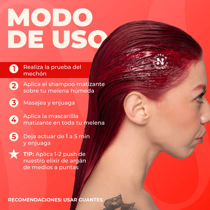 Shampoo Matizante Rojo Fuego 300 ml