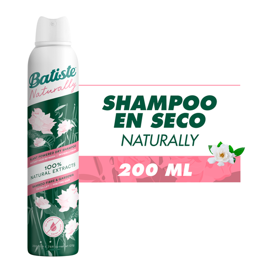 Shampoo en Seco Batiste Naturally Bamboo Fibre & Gardenia 200 ml