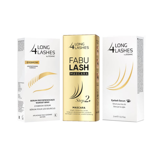 Pack serum crecimiento de cejas y pestañas + REGALO mascara pestañas fabulash lavable long4lashes