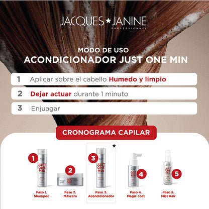 Acondicionador Hidratante y Reparador Just One Minute Jacques Janine 270ml