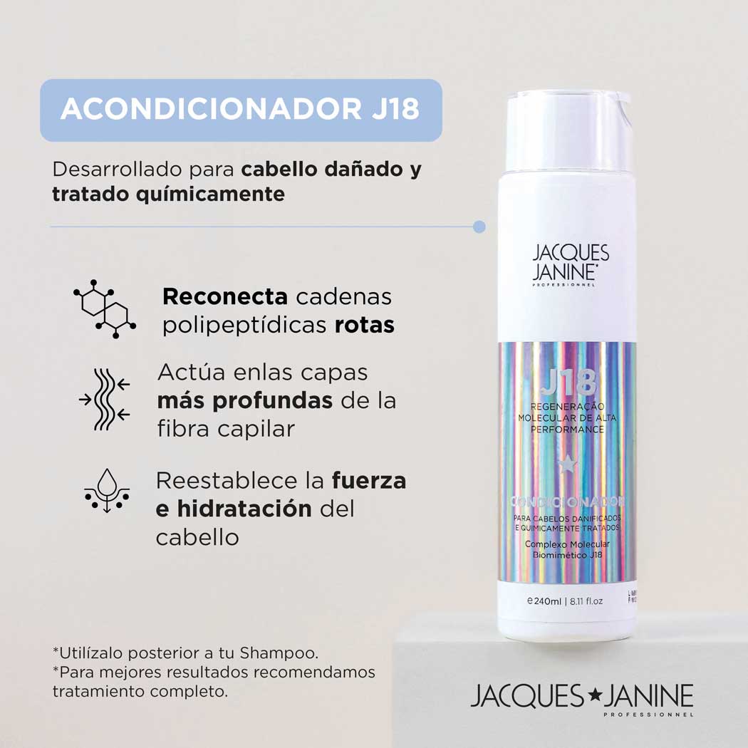 Acondicionador Restaurador y Suavizante J18 Jacques Janine 240ml