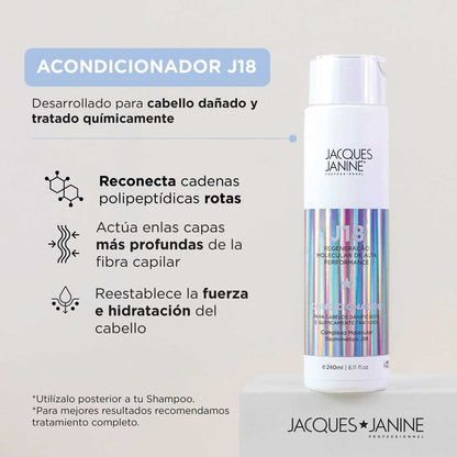 Acondicionador Restaurador y Suavizante J18 Jacques Janine 240ml