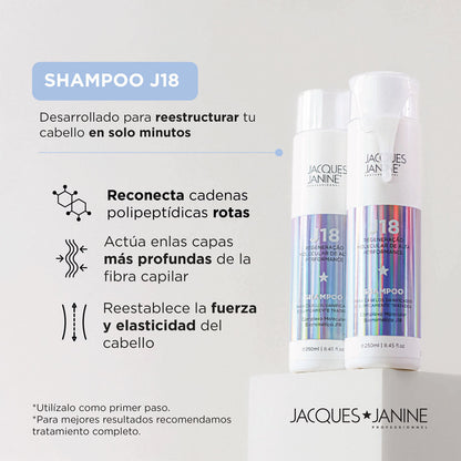 Shampoo Reparación Molecular y Fuerza J18 Jacques Janine 250ml