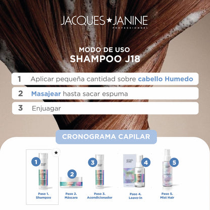 Shampoo Reparación Molecular y Fuerza J18 Jacques Janine 250ml