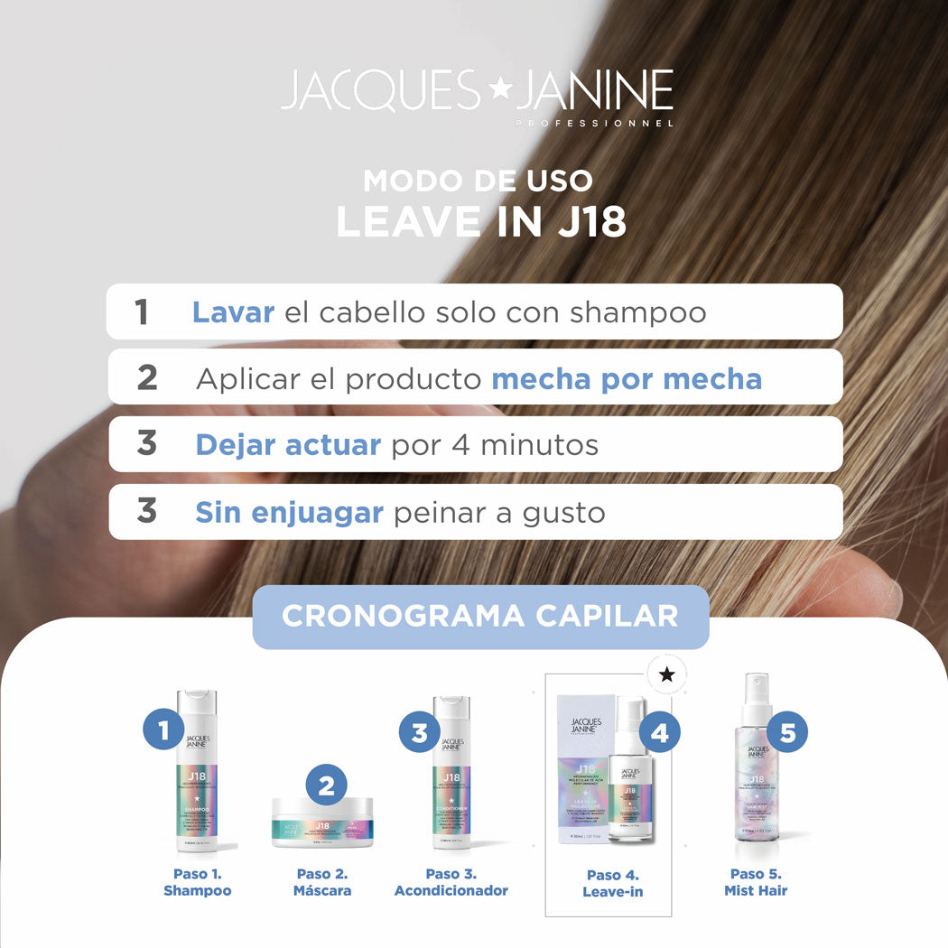 Tratamiento Reparación Sin Enjuague J18 (Leave-in) 30 ml
