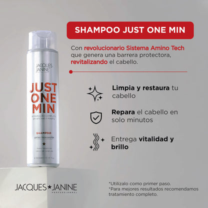 Shampoo Restaurador y Protector Just One Minute Jacques Janine 300ml