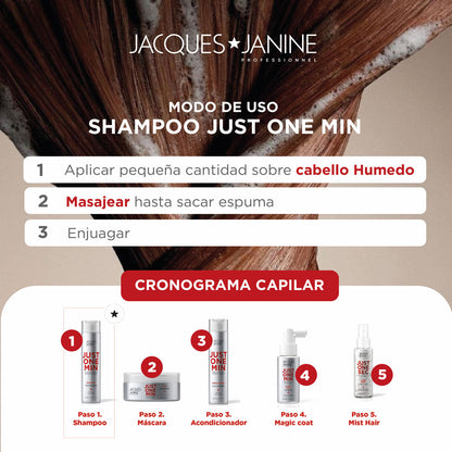 Shampoo Restaurador y Protector Just One Minute Jacques Janine 300ml