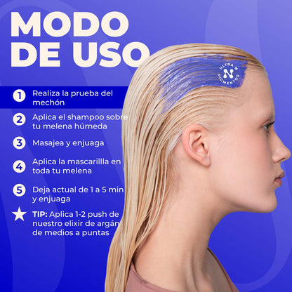Tratamiento Matizante Naissant Rubios Claros Shampoo + Mascarilla +Sachet de regalo