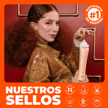 Shampoo Matizador Cobrizo Naissant para Mantener Color Cobrizo con mayor intensidad y brillo 300ml