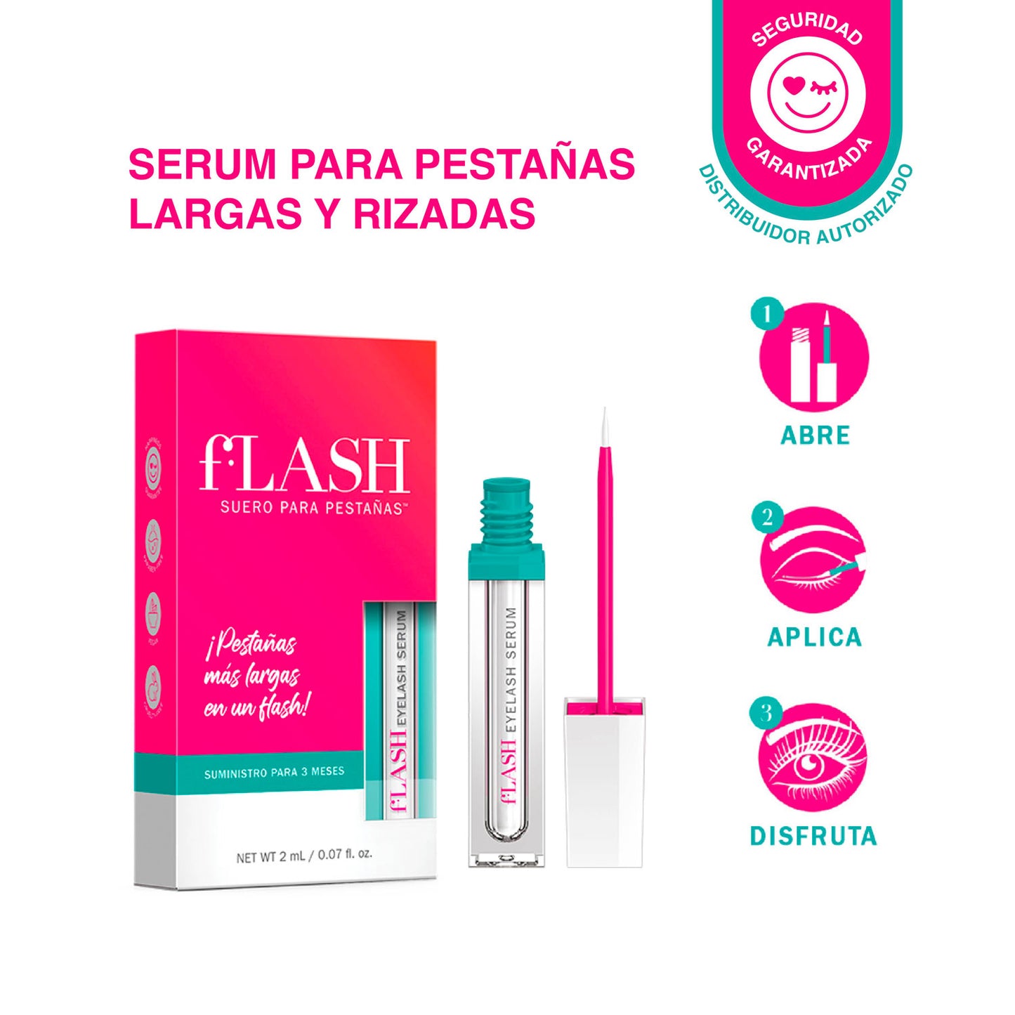 Flash Serum Para Crecimiento de las Pestañas 2 ml