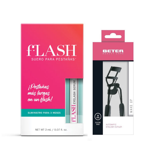 Flash Serum Para Crecimiento de las Pestañas 2 ml+ Encrespador de pestañas BETER