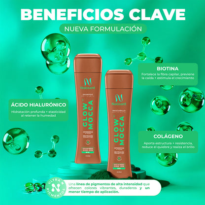 Mascarilla Capilar Matizador Glow Mocca Naissant para Cabello Castaño Intenso 300ml