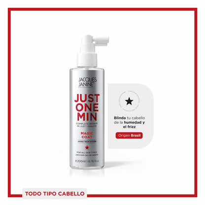 Magic Coat Jacques Janine Just One Min 200ml Tratamiento Capilar Premium para Brillo y Protección Intensa