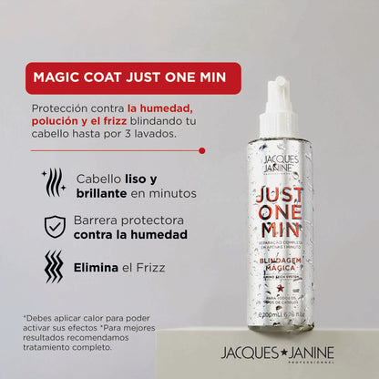 Magic Coat Jacques Janine Just One Min 200ml Tratamiento Capilar Premium para Brillo y Protección Intensa