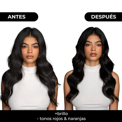Tratamiento Capilar 2 Mascarillas + 1 Shampoo Matizador para Cabello Negro Intenso Naissant 300ml c/u