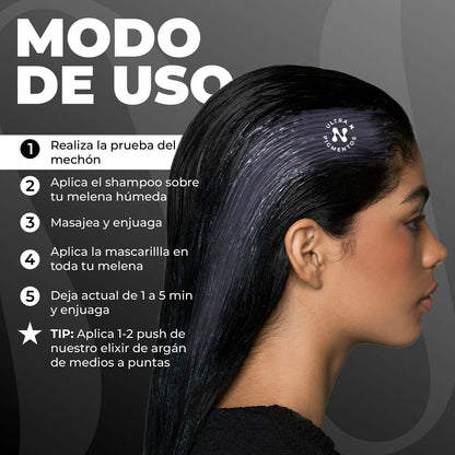 Tratamiento Matizante Naissant Negro Shampoo + Mascarilla