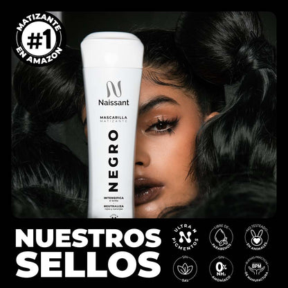 Shampoo Matizador Negro Naissant para Cabello Negro Intenso 300ml