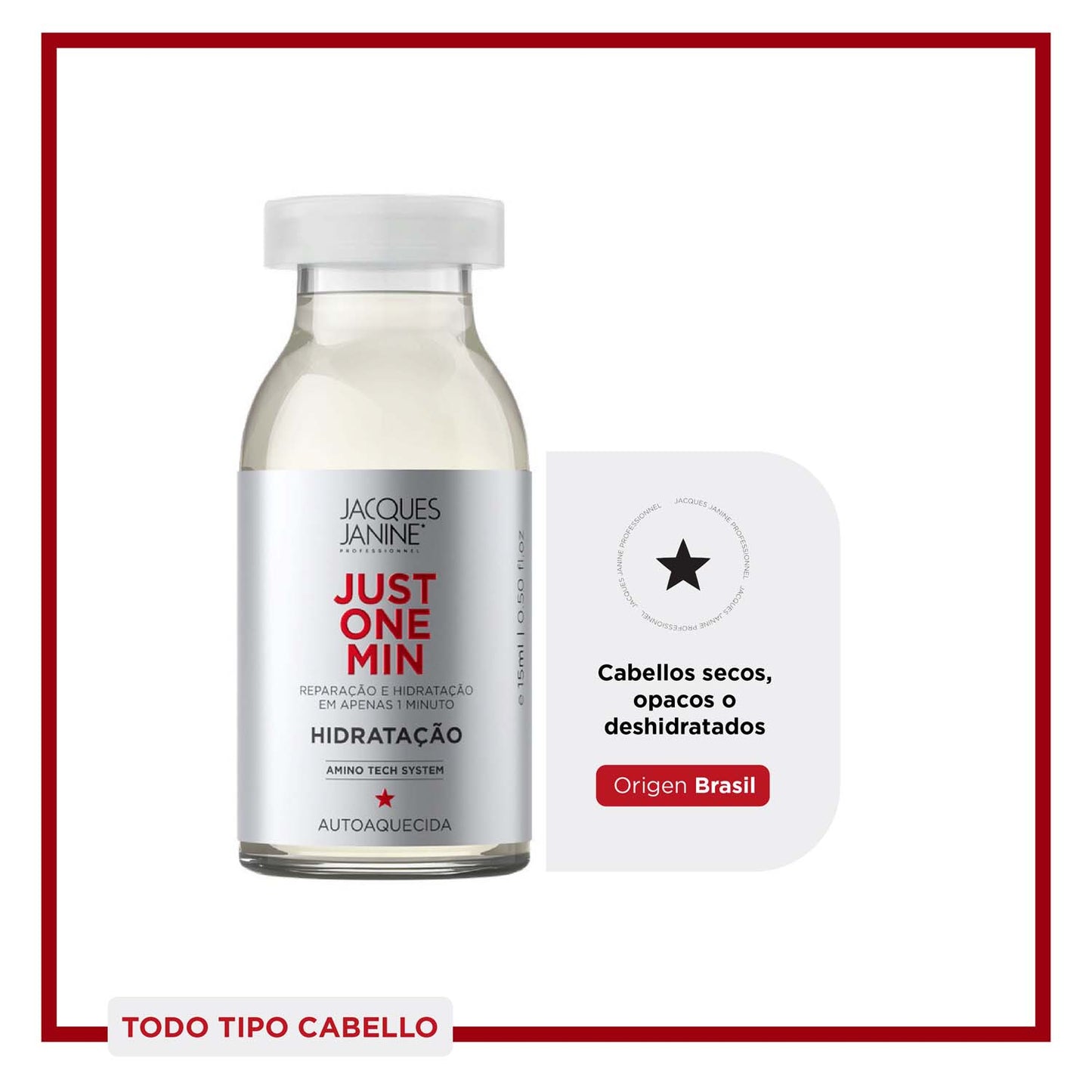 Ampolla para Hidratación Extrema Jacques Janine Just One Min 15ml