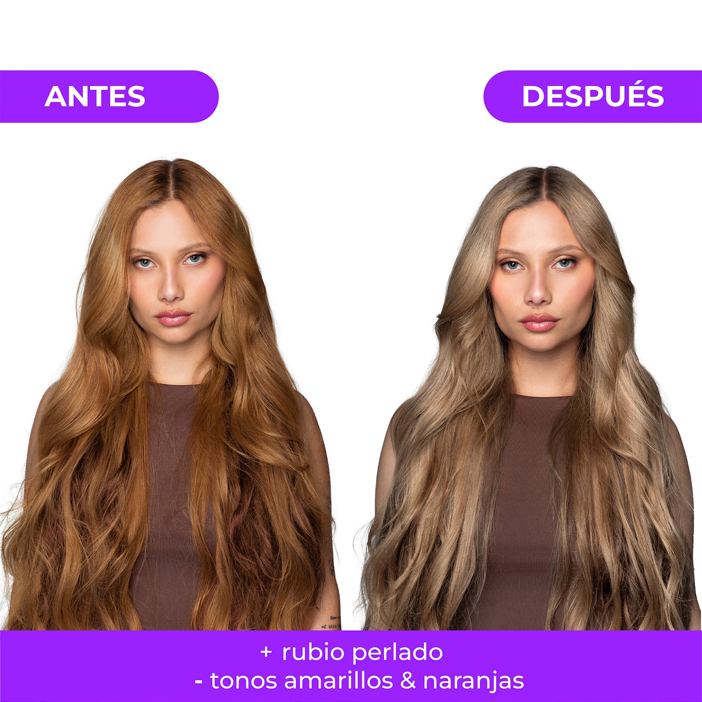 Tratamiento Capilar 2 Mascarillas + 1 Shampoo matizador Rubio dorado Naissant 300ml c/u