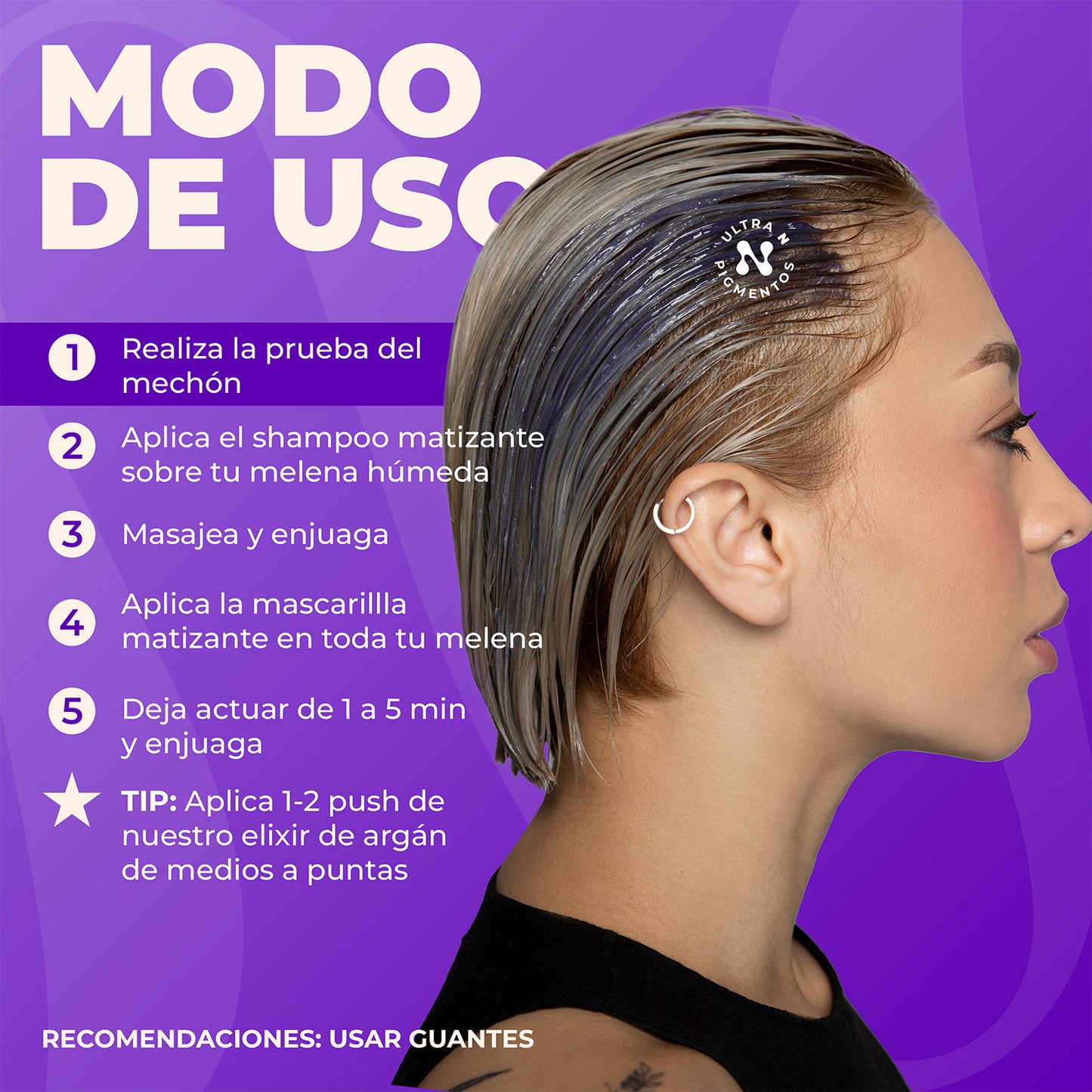Tratamiento Capilar 2 Mascarillas + 1 Shampoo matizador Azul para mantener Rubio Ceniza Naissant 300ml c/u