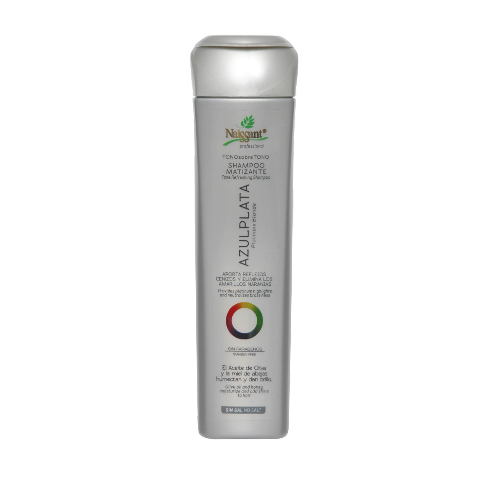 Shampoo Matizador Azul Plata Naissant para Rubio Ceniza 300ml