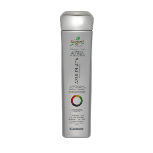 Shampoo Matizador Azul Plata Naissant para Rubio Ceniza 300ml