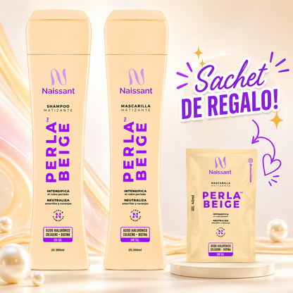 Tratamiento Matizante Naissant Rubios Dorados Shampoo + Mascarilla + Sachet de regalo