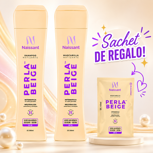 Tratamiento Matizante Naissant Rubios Dorados Shampoo + Mascarilla + Sachet de regalo