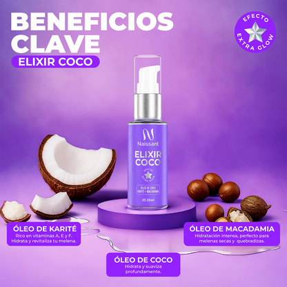 Aceite de Coco Hidratante Glow Elixir Naissant 30ml