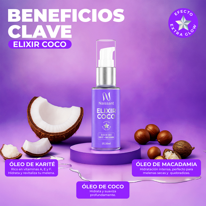 Aceite Capilar de Coco Glow Elixir 30 ml