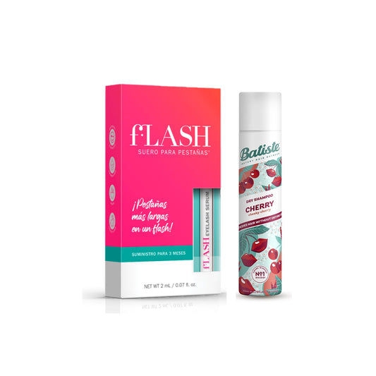 Suero Alargador Y Engrosador De Pestañas flash 2ml + Batiste Cherry 200ml