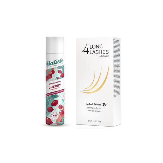 Pack Long4Lashes Serum pestañas + Shampoo en Seco Batiste Cherry  Pestañas Largas y Cabello Fresco Todo el Día