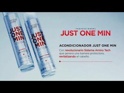 Kit Jacques Janine Just One Min Capilar Premium 4 Pasos  Brillo, Antifrizz y Reparación (Shampoo + Acondicionador + Mascarilla + Magic Coat 60ml)