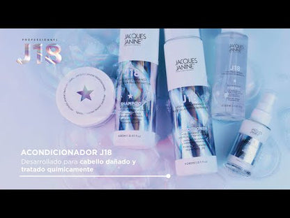 Kit Jacques Janine J18 Tratamiento Regeneración Molecular Capilar Intensiva de 4 Pasos (Shampoo + Acondicionador + Mascarilla + leave in)