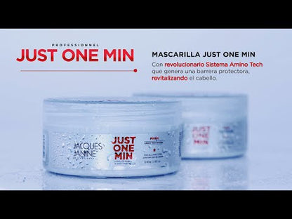 Kit Jacques Janine Just One Min Capilar Premium 4 Pasos  Brillo, Antifrizz y Reparación (Shampoo + Acondicionador + Mascarilla + Magic Coat 60ml)